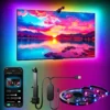 TV LED Backlight for 139.7-165.1 cm Screens, 3.96meter-5.0meter LED Strip Lights Sync to Screen & Music, RGB Built in Chip Strip Lights Color Changing, Smart App Control